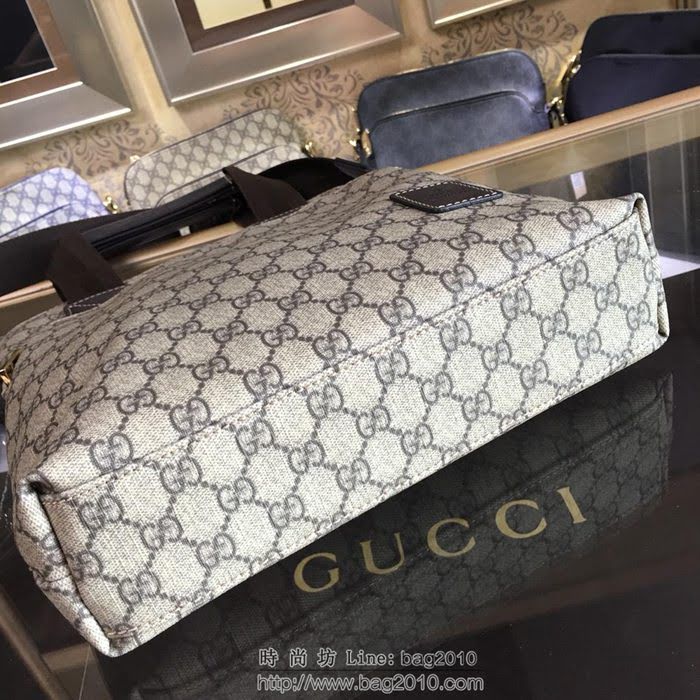 GUCCI 古馳男包 新款 854362 Gucci專用進口雙G防水料配頭層牛皮 中號 男士手提包